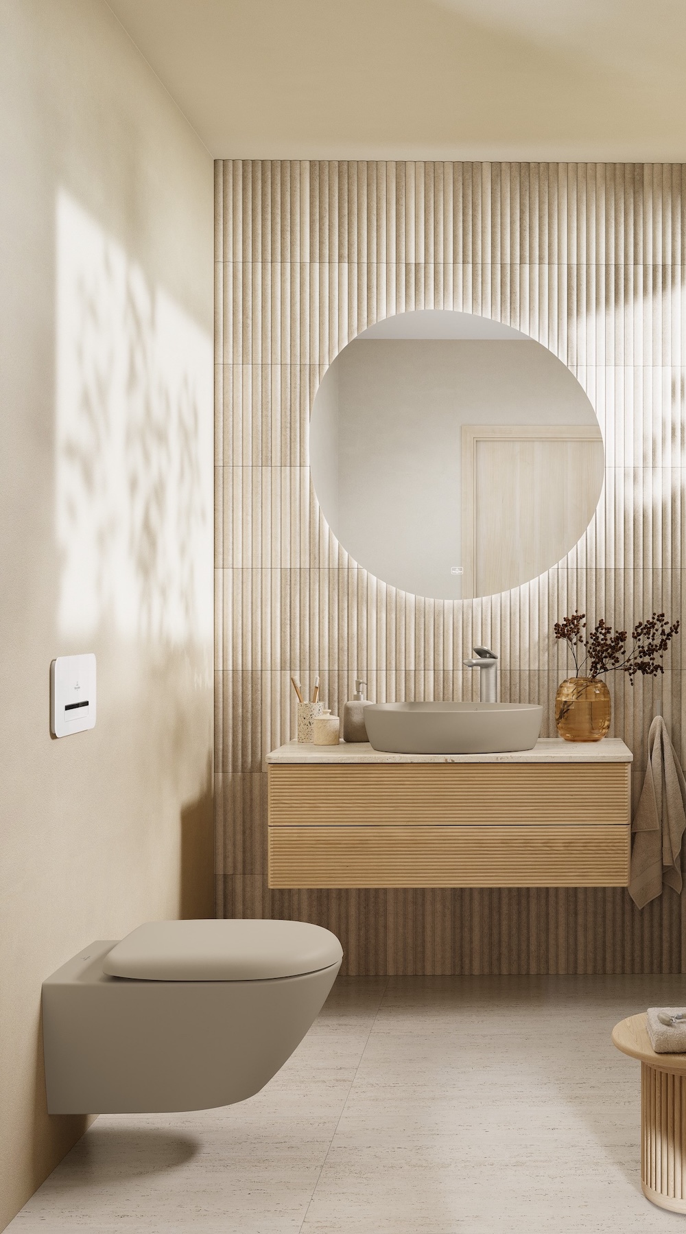 FotoBeige is terug: de kleur Almond verovert de badkamer